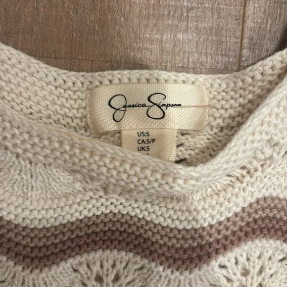 Crochet knit woven cap sleeve blouse tank cute - Picture 2 of 4